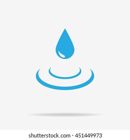 Water drop icon. Vector concept illustration for design.