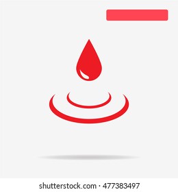 Water drop icon. Vector concept illustration for design.