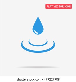 Water drop icon. Vector concept illustration for design.