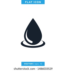 Water Drop Icon Vector Design Template