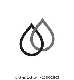 water drop icon vector design illustration natural