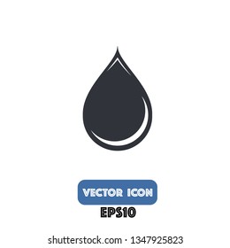 water drop icon, water drop vector. eps10