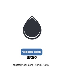 water drop icon, water drop vector. eps10