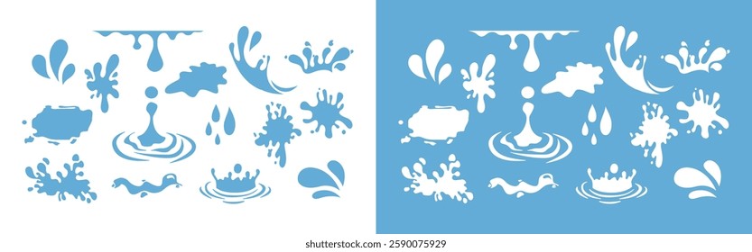 water drop icon vector, water falling illustration.