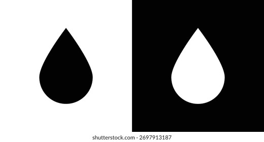 Water drop icon vector, filled flat sign, solid pictogram. Symbol, logo illustration.
