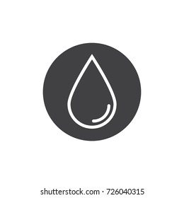 Water drop icon vector, filled flat sign, solid pictogram isolated on white. Symbol, logo illustration.