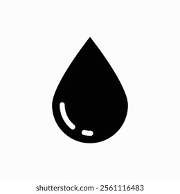 Water drop icon, drop vector, flat style logo fully editable template