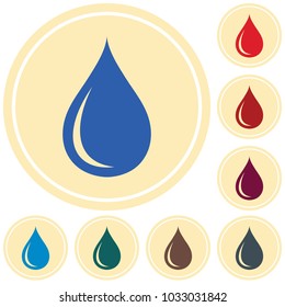 Water drop icon. Vector illustration