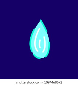 Water drop icon. Vector illustration