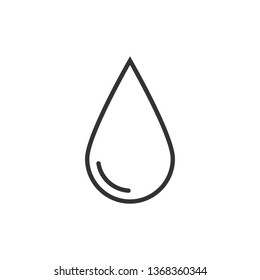 Water drop icon. Vector illustration, flat design.