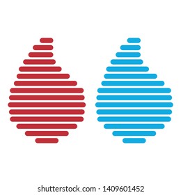 Water drop icon. Vector illustration of a drop of water logo.