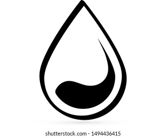 Water drop icon. Vector illustration. Rain drop.