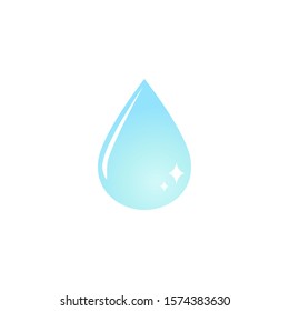 Water drop icon. Vector illustration isolated on white background