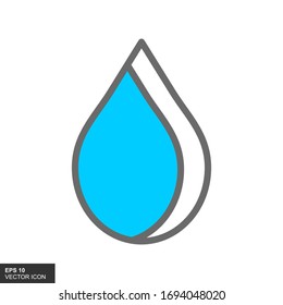 Icono de caída de agua, ilustración vectorial en un estilo de diseño plano.