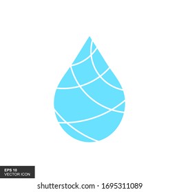 Icono de caída de agua, ilustración vectorial en un estilo de diseño plano.