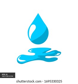Icono de caída de agua, ilustración vectorial en estilo plano.
