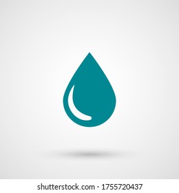 agua, icono de gota. Ilustración del vector EPS 10.