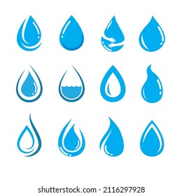 plantilla de diseño de ilustraciones vectoriales de icono de caída de agua