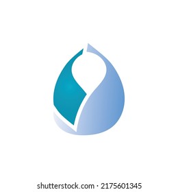 Water drop icon vector illustration design template
