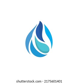 Plantilla de diseño de ilustración de vector de icono de caída de agua