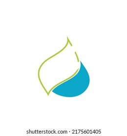 Plantilla de diseño de ilustración de vector de icono de caída de agua