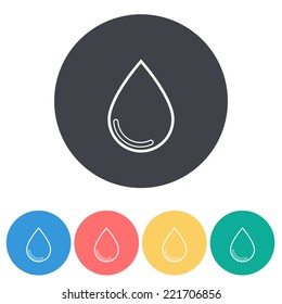 water drop icon , vector illustration
