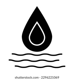 icono de caída de agua, vector de agua, ilustración de caída