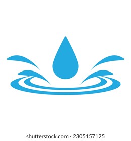 diseño del logotipo de la ilustración del vector de caída de agua