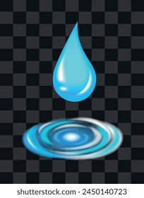 Water drop icon. Vector illustration