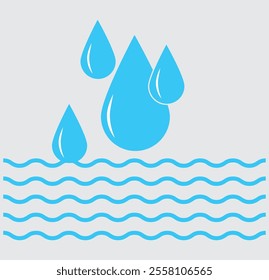 Water drop icon vector illustration. Blue water drop icon vector .