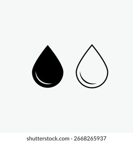 Icono de la gota de agua, Ilustración vectorial