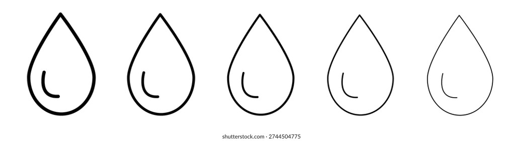 Estilo de la Ilustración vectorial del icono de la gota de agua para el App móvil, diseños del ui del Sitio web