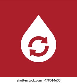 Water Drop Icon . Vector illustration