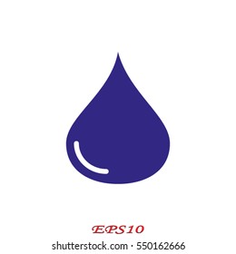 water, drop, icon, vector illustration eps10