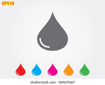 water, drop, icon, vector illustration eps10