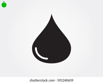 water, drop, icon, vector illustration eps10