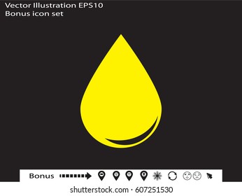 water, drop, icon, vector illustration eps10
