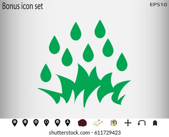 water, drop, icon, vector illustration eps10