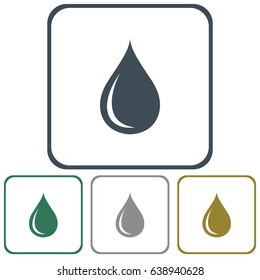 Water drop icon. Vector illustration