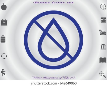 water, drop, icon, vector illustration eps10