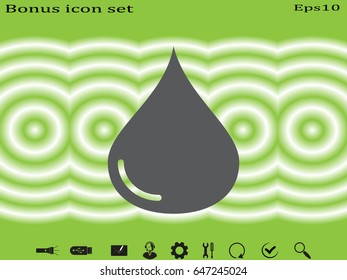 water, drop, icon, vector illustration eps10