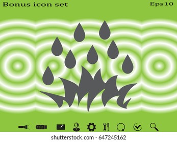 water, drop, icon, vector illustration eps10