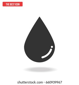 Water drop icon, Vector illustration.