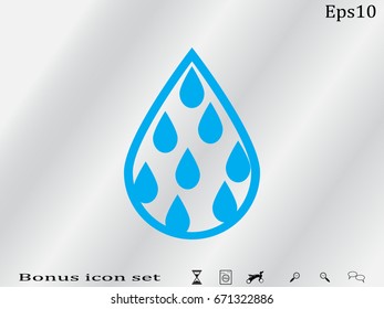 water, drop, icon, vector illustration eps10