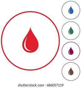 Water drop icon. Vector illustration