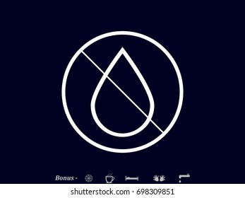 water, drop, icon, vector illustration eps10