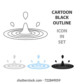 Water drop icon of vector illustration for web and mobile
