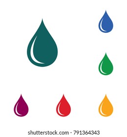 Water drop icon. Vector illustration