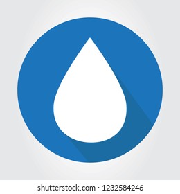 Water drop icon vector isolated on gray background. Water drop icon for web site, app and logo. Creative art concept, vector illustration