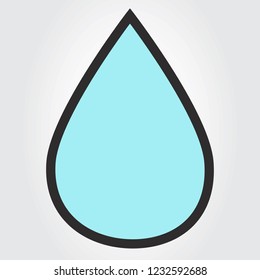 Water drop icon vector isolated on gray background. Water drop icon for web site, app and logo. Creative art concept, vector illustration